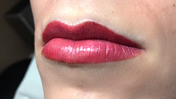 Lips Image after applying Lipstick